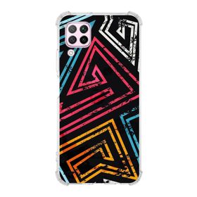 Printify Huawei P40 Lite Uyumlu Köşe Korumalı Antişok Kapak Eskitme Tasarımlı Şeffaf Kılıf