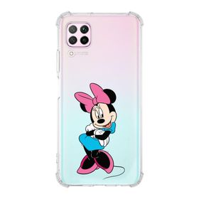 Printify Huawei P40 Lite Uyumlu Köşe Korumalı Antişok Kapak Minnie Mouse Tasarımlı Şeffaf Kılıf
