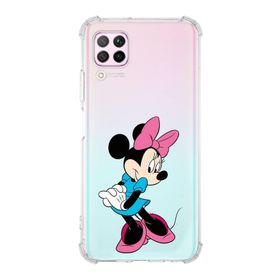 Printify Huawei P40 Lite Uyumlu Köşe Korumalı Antişok Kapak Minnie Mouse Tasarımlı Şeffaf Kılıf