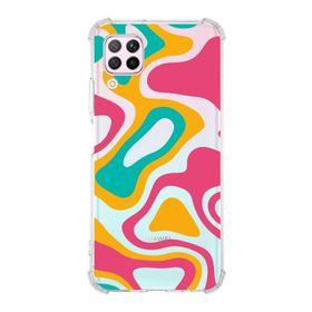 Printify Huawei P40 Lite Uyumlu Köşe Korumalı Antişok Kapak Renkli Desen Tasarımlı Şeffaf Kılıf