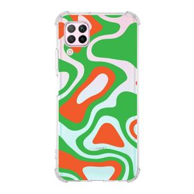 Printify Huawei P40 Lite Uyumlu Köşe Korumalı Antişok Kapak Renkli Desen Tasarımlı Şeffaf Kılıf