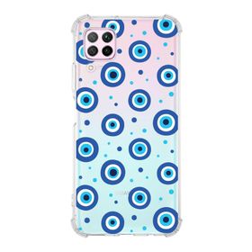 Printify Huawei P40 Lite Uyumlu Nazar Boncuğu 1 Baskılı Şeffaf Köşe Korumalı Antişok Kılıf