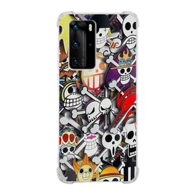 Printify Huawei P40 Pro Uyumlu Köşe Korumalı Antişok Kapak Anime Tasarımlı Şeffaf Kılıf