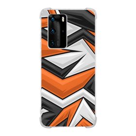 Printify Huawei P40 Pro Uyumlu Köşe Korumalı Antişok Kapak Grafiti Style Tasarımlı Şeffaf Kılıf