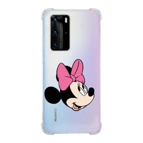 Printify Huawei P40 Pro Uyumlu Köşe Korumalı Antişok Kapak Minnie Mouse Tasarımlı Şeffaf Kılıf