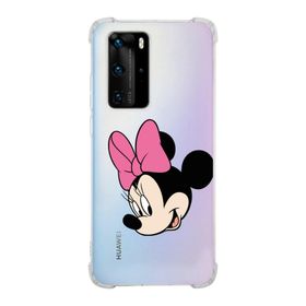 Printify Huawei P40 Pro Uyumlu Köşe Korumalı Antişok Kapak Minnie Mouse Tasarımlı Şeffaf Kılıf