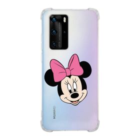 Printify Huawei P40 Pro Uyumlu Köşe Korumalı Antişok Kapak Minnie Mouse Tasarımlı Şeffaf Kılıf