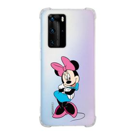 Printify Huawei P40 Pro Uyumlu Köşe Korumalı Antişok Kapak Minnie Mouse Tasarımlı Şeffaf Kılıf