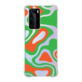Printify Huawei P40 Pro Uyumlu Köşe Korumalı Antişok Kapak Renkli Desen Tasarımlı Şeffaf Kılıf