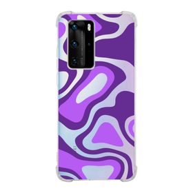 Printify Huawei P40 Pro Uyumlu Köşe Korumalı Antişok Kapak Renkli Desen Tasarımlı Şeffaf Kılıf