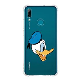 Printify Huawei PSmart 2019 Uyumlu Köşe Korumalı Antişok Kapak Donald Duck Tasarımlı Şeffaf Kılıf