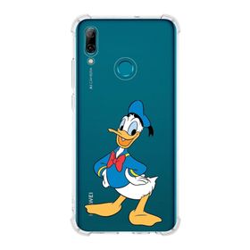 Printify Huawei PSmart 2019 Uyumlu Köşe Korumalı Antişok Kapak Donald Duck Tasarımlı Şeffaf Kılıf