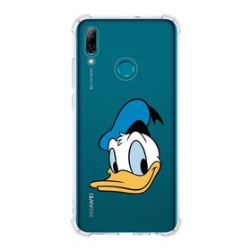Printify Huawei PSmart 2019 Uyumlu Köşe Korumalı Antişok Kapak Donald Duck Tasarımlı Şeffaf Kılıf