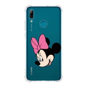 Printify Huawei PSmart 2019 Uyumlu Köşe Korumalı Antişok Kapak Minnie Mouse Tasarımlı Şeffaf Kılıf