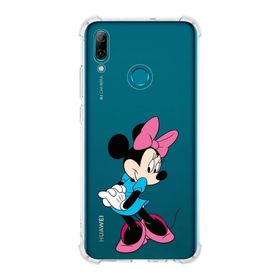 Printify Huawei PSmart 2019 Uyumlu Köşe Korumalı Antişok Kapak Minnie Mouse Tasarımlı Şeffaf Kılıf