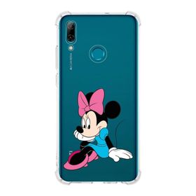 Printify Huawei PSmart 2019 Uyumlu Köşe Korumalı Antişok Kapak Minnie Mouse Tasarımlı Şeffaf Kılıf