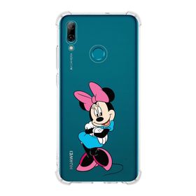 Printify Huawei PSmart 2019 Uyumlu Köşe Korumalı Antişok Kapak Minnie Mouse Tasarımlı Şeffaf Kılıf