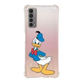 Printify Huawei PSmart 2021 Uyumlu Köşe Korumalı Antişok Kapak Donald Duck Tasarımlı Şeffaf Kılıf