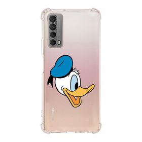 Printify Huawei PSmart 2021 Uyumlu Köşe Korumalı Antişok Kapak Donald Duck Tasarımlı Şeffaf Kılıf