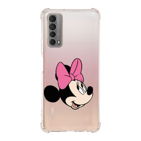 Printify Huawei PSmart 2021 Uyumlu Köşe Korumalı Antişok Kapak Minnie Mouse Tasarımlı Şeffaf Kılıf