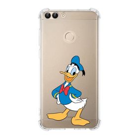 Printify Huawei PSmart Uyumlu Köşe Korumalı Antişok Kapak Donald Duck Tasarımlı Şeffaf Kılıf