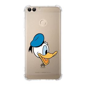 Printify Huawei PSmart Uyumlu Köşe Korumalı Antişok Kapak Donald Duck Tasarımlı Şeffaf Kılıf