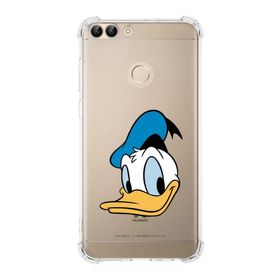 Printify Huawei PSmart Uyumlu Köşe Korumalı Antişok Kapak Donald Duck Tasarımlı Şeffaf Kılıf