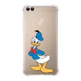 Printify Huawei PSmart Uyumlu Köşe Korumalı Antişok Kapak Donald Duck Tasarımlı Şeffaf Kılıf