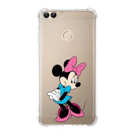 Printify Huawei PSmart Uyumlu Köşe Korumalı Antişok Kapak Minnie Mouse Tasarımlı Şeffaf Kılıf