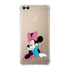 Printify Huawei PSmart Uyumlu Köşe Korumalı Antişok Kapak Minnie Mouse Tasarımlı Şeffaf Kılıf
