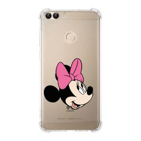 Printify Huawei PSmart Uyumlu Köşe Korumalı Antişok Kapak Minnie Mouse Tasarımlı Şeffaf Kılıf