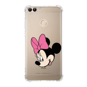 Printify Huawei PSmart Uyumlu Köşe Korumalı Antişok Kapak Minnie Mouse Tasarımlı Şeffaf Kılıf