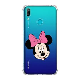 Printify Huawei Y7 2019 Uyumlu Köşe Korumalı Antişok Kapak Minnie Mouse Tasarımlı Şeffaf Kılıf