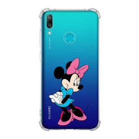 Printify Huawei Y7 2019 Uyumlu Köşe Korumalı Antişok Kapak Minnie Mouse Tasarımlı Şeffaf Kılıf