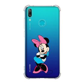 Printify Huawei Y7 2019 Uyumlu Köşe Korumalı Antişok Kapak Minnie Mouse Tasarımlı Şeffaf Kılıf
