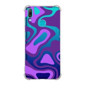 Printify Huawei Y7 2019 Uyumlu Köşe Korumalı Antişok Kapak Renkli Desen Tasarımlı Şeffaf Kılıf