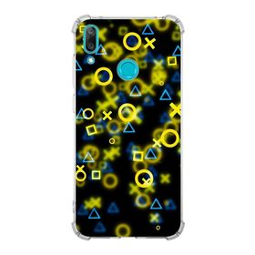 Printify Huawei Y7 2019 Uyumlu Köşe Korumalı Antişok Kapak Semboller Tasarımlı Şeffaf Kılıf