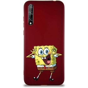 Printify Huawei Y8P Soft Premier Kapak Sünger Bob Tasarımlı Silikon Cep Telefonu Kılıfı