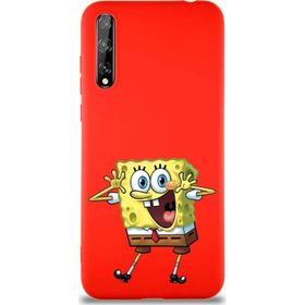 Printify Huawei Y8P Soft Premier Kapak Sünger Bob Tasarımlı Silikon Cep Telefonu Kılıfı