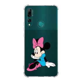 Printify Huawei Y9 Prime 2019 Uyumlu Köşe Korumalı Antişok Kapak Minnie Mouse Tasarımlı Şeffaf Kılıf