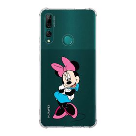 Printify Huawei Y9 Prime 2019 Uyumlu Köşe Korumalı Antişok Kapak Minnie Mouse Tasarımlı Şeffaf Kılıf