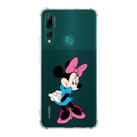 Printify Huawei Y9 Prime 2019 Uyumlu Köşe Korumalı Antişok Kapak Minnie Mouse Tasarımlı Şeffaf Kılıf