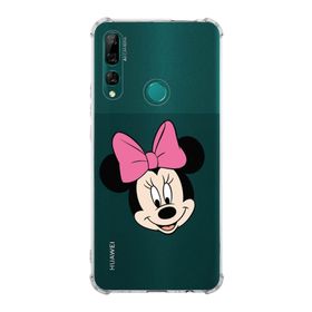 Printify Huawei Y9 Prime 2019 Uyumlu Köşe Korumalı Antişok Kapak Minnie Mouse Tasarımlı Şeffaf Kılıf