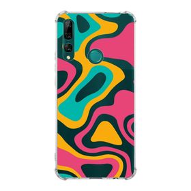 Printify Huawei Y9 Prime 2019 Uyumlu Köşe Korumalı Antişok Kapak Renkli Desen Tasarımlı Şeffaf Kılıf