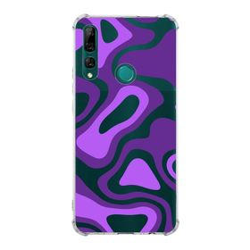 Printify Huawei Y9 Prime 2019 Uyumlu Köşe Korumalı Antişok Kapak Renkli Desen Tasarımlı Şeffaf Kılıf