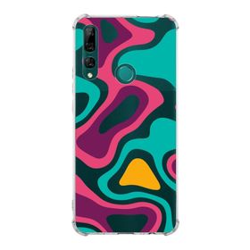 Printify Huawei Y9 Prime 2019 Uyumlu Köşe Korumalı Antişok Kapak Renkli Desen Tasarımlı Şeffaf Kılıf