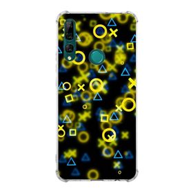 Printify Huawei Y9 Prime 2019 Uyumlu Köşe Korumalı Antişok Kapak Semboller Tasarımlı Şeffaf Kılıf