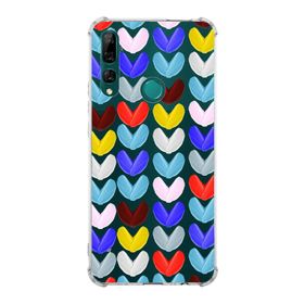 Printify Huawei Y9 Prime 2019 Uyumlu Water Color 1 Baskılı Şeffaf Köşe Korumalı Antişok Kılıf