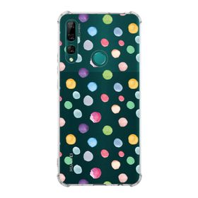 Printify Huawei Y9 Prime 2019 Uyumlu Water Color 6 Baskılı Şeffaf Köşe Korumalı Antişok Kılıf