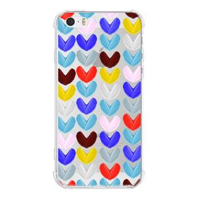 Printify iPhone 5S Uyumlu Water Color 1 Baskılı Şeffaf Köşe Korumalı Antişok Kılıf
